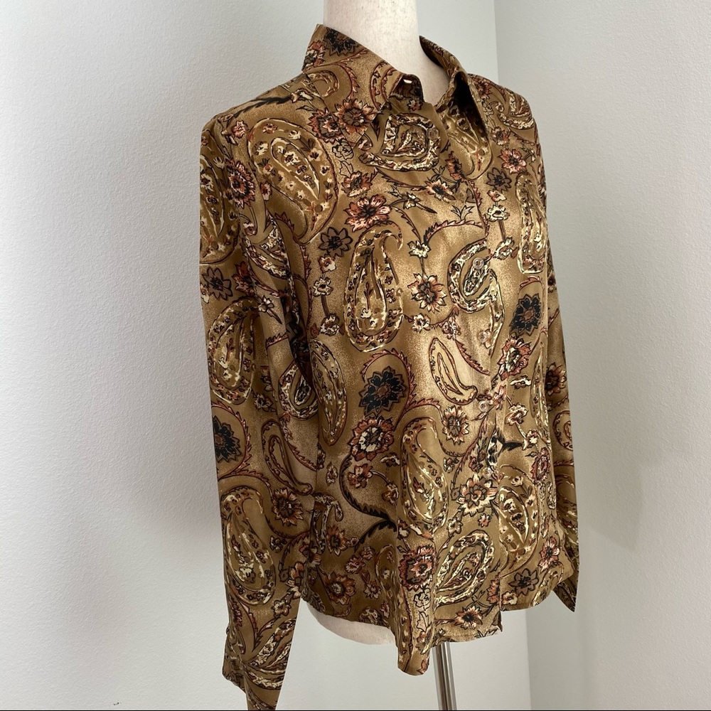 Johnathan Martin silk long sleeve blouse